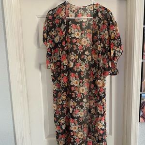 Beautiful knee length floral Kimono